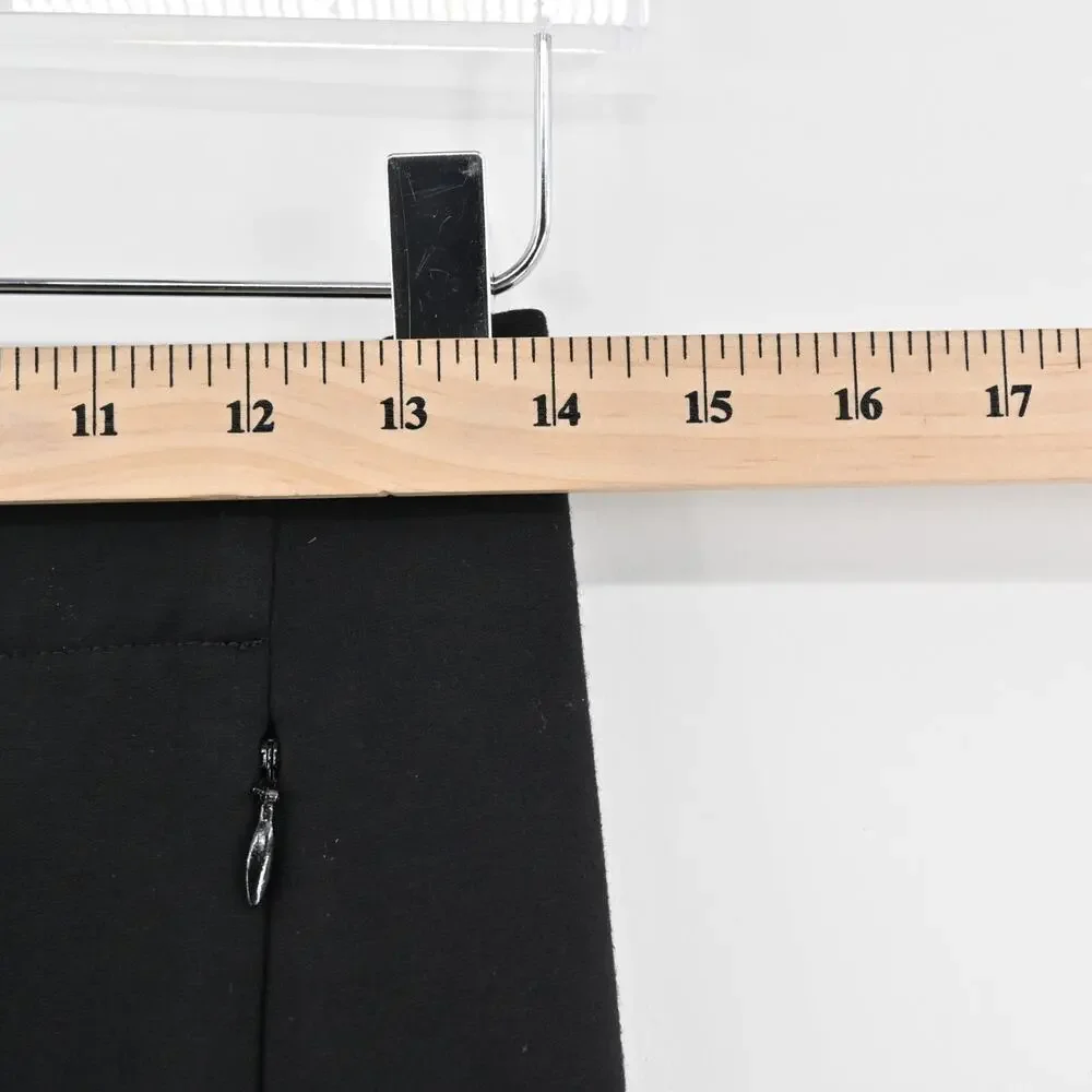 DIANE VON FURSTENBERG Skirt Size‎ 4 Classic Black Zip Pocket Knee Length Pencil - Picture 10 of 11